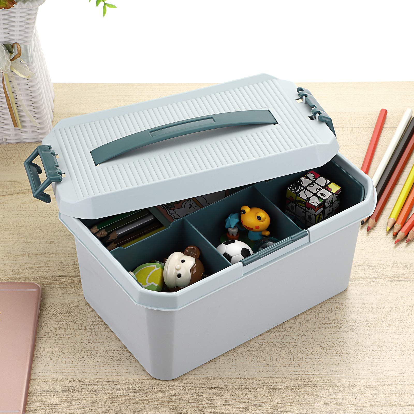 Amazon｜BTSKY 多機能 小物収納ケース 小物収納ボックス プラスチック